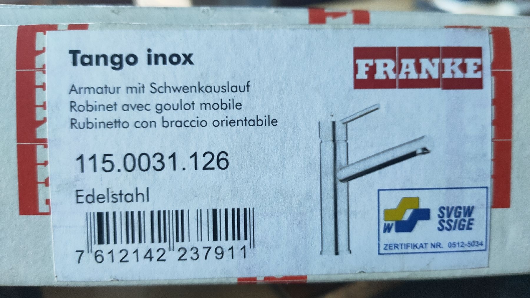 Franke Rubinetteria: Küchenmischer Franke – Nuovo e nell'imballaggio originale da Uetendorf venduto da Timo747 1