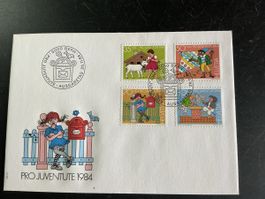 Ersttagsbrief Pro Juventute 1984 Schweiz gestempelt