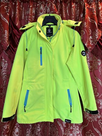 Neongelbe Multifunktionsjacke, Windjacke, Regenjacke, M