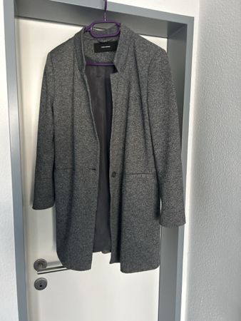 Kurzmantel von Vero Moda, Grösse 38, grau meliert