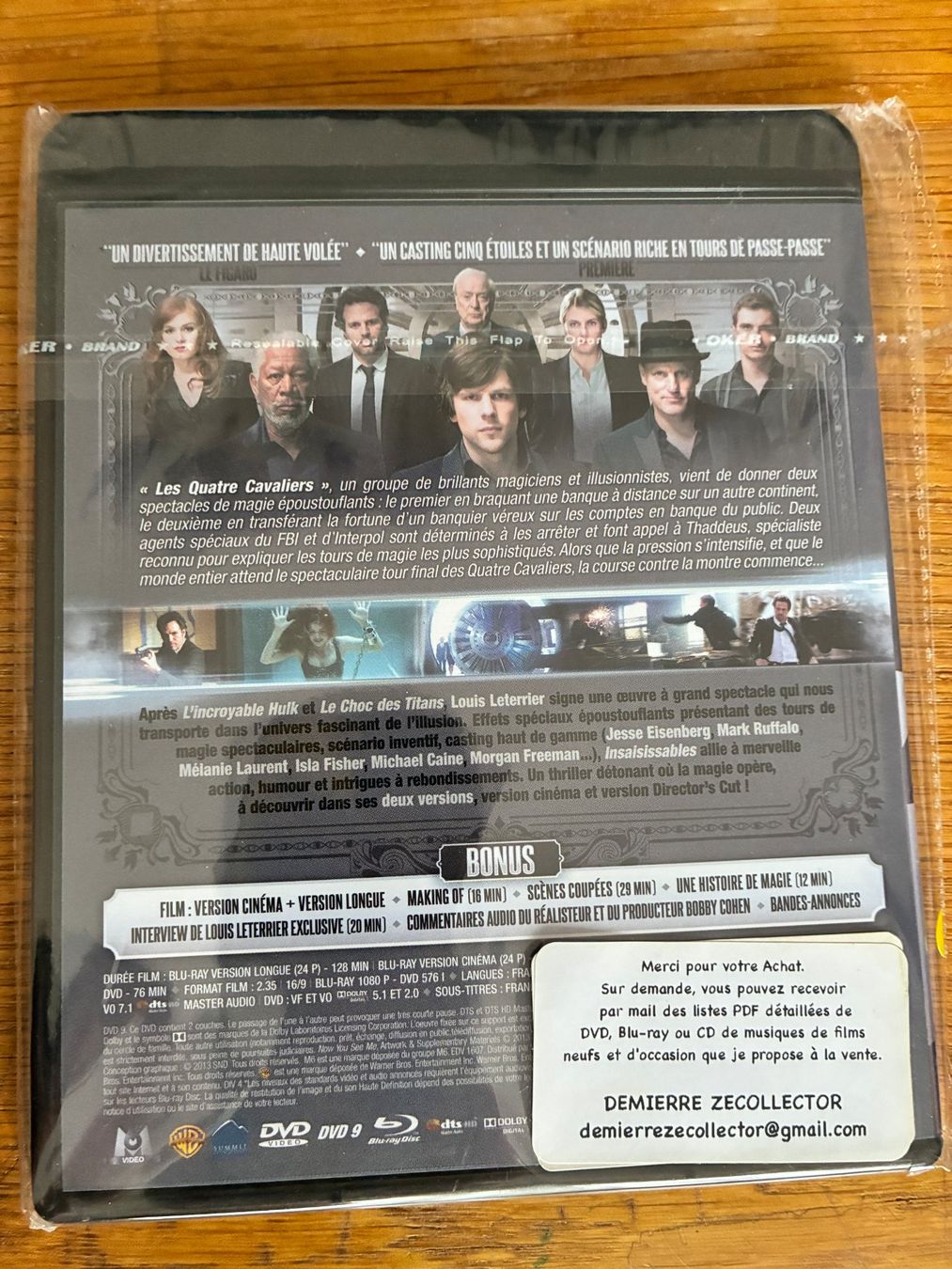 Tutti i DVDs: Insaisissables (Blu-ray, 2013, Version cinéma + Longue) – Usato da Vevey venduto da zecollector 1