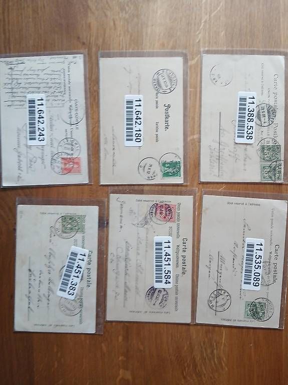 Ansichtskarten: Sammlung mit 200 Ansichtskarten 1897-1945 – Gebraucht aus Erschmatt von Hugo15 2