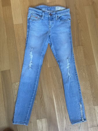 DIESEL SKINZEE LOW ZIP JEANS WAIST 24 LENGHT 30