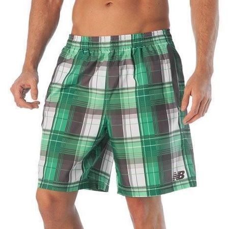 New Balance Herren Kurzehose Shorts /grün,schwarz,weiss/Gr.M