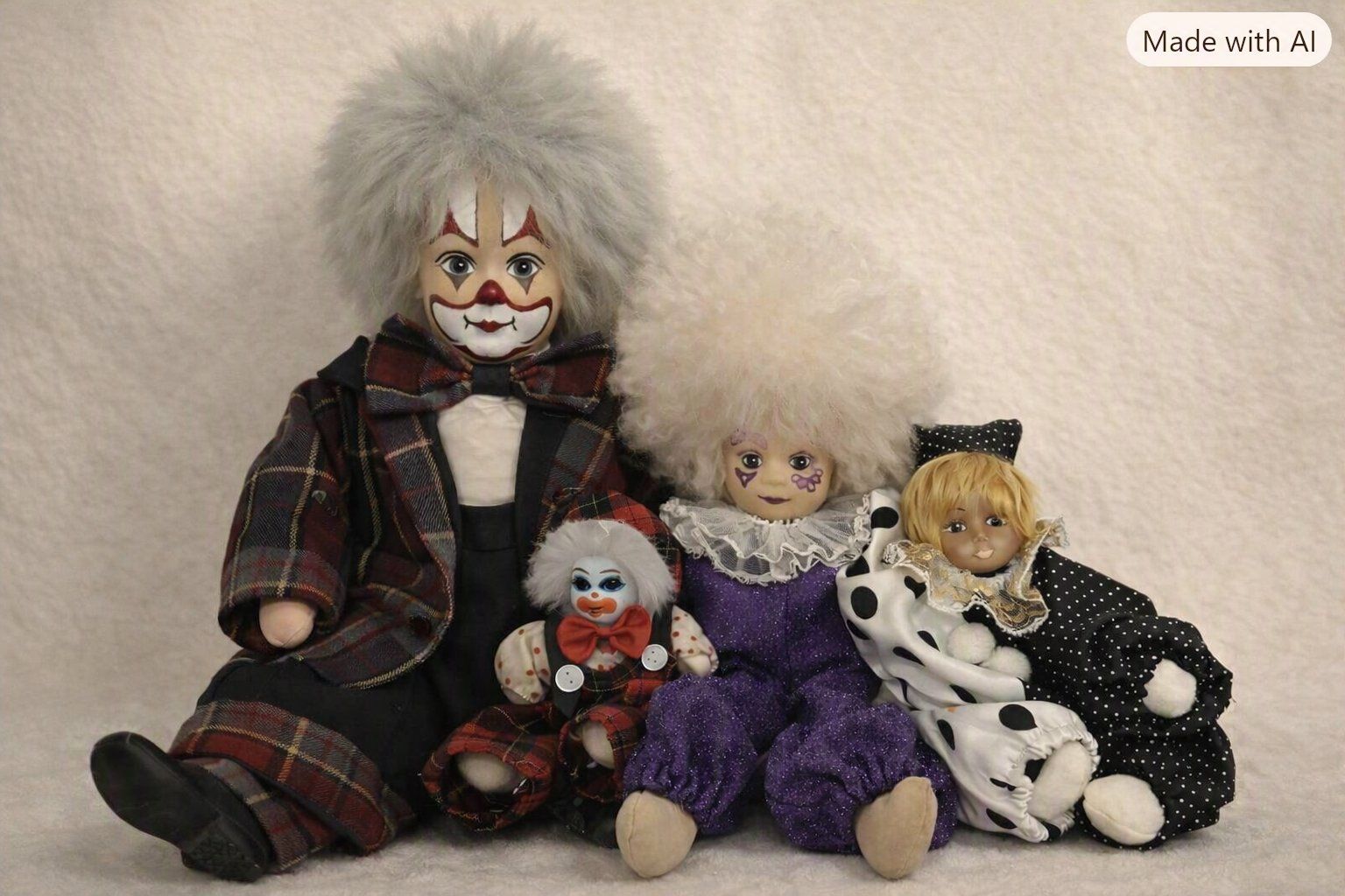 Poupées: 4 Vintage-Clownpuppen – D'occasion à Wil SG par Nvik