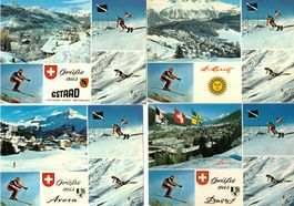 Ski Rennen AROSA DAVOS ST. MORITZ GSTAAD Wintersport 4 AK