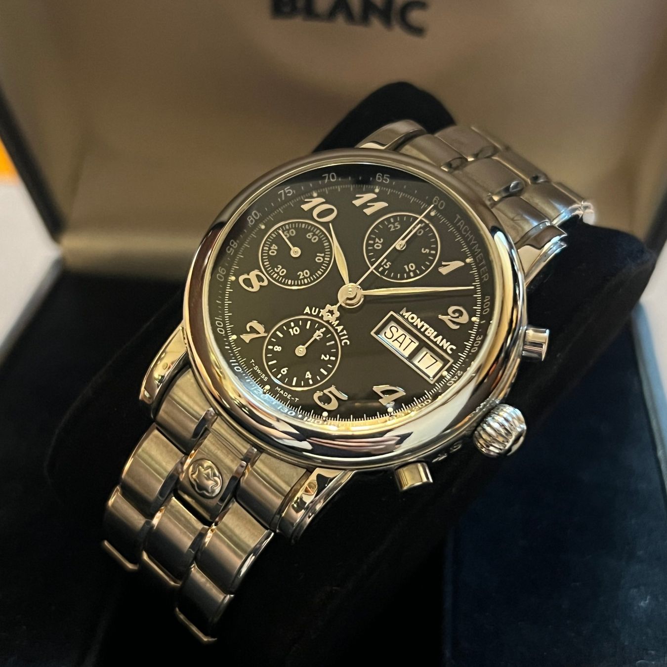 Montblanc Orologi: Montblanc Star Meisterstück Chronograph Automatic 7016 – Usato da Carouge GE venduto da Watchaser 8