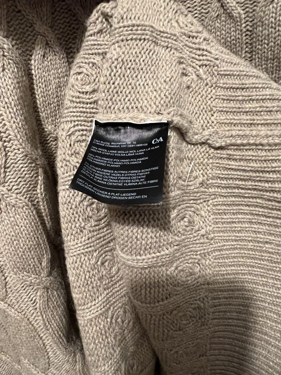Maglioni & Felpe: Schöner Woll Pullover Beige mit Zopfmuster – Usato da Luzern venduto da Woodbee44 3