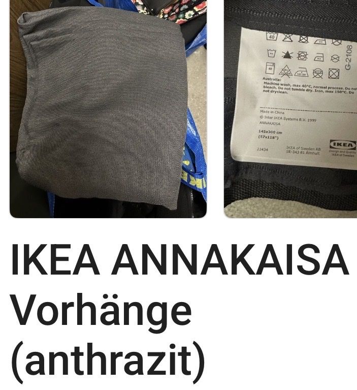 Ikea Tende: IKEA ANNAKAISA NP 99.95.- – Usato da Sumiswald venduto da FridaKahlo123 2