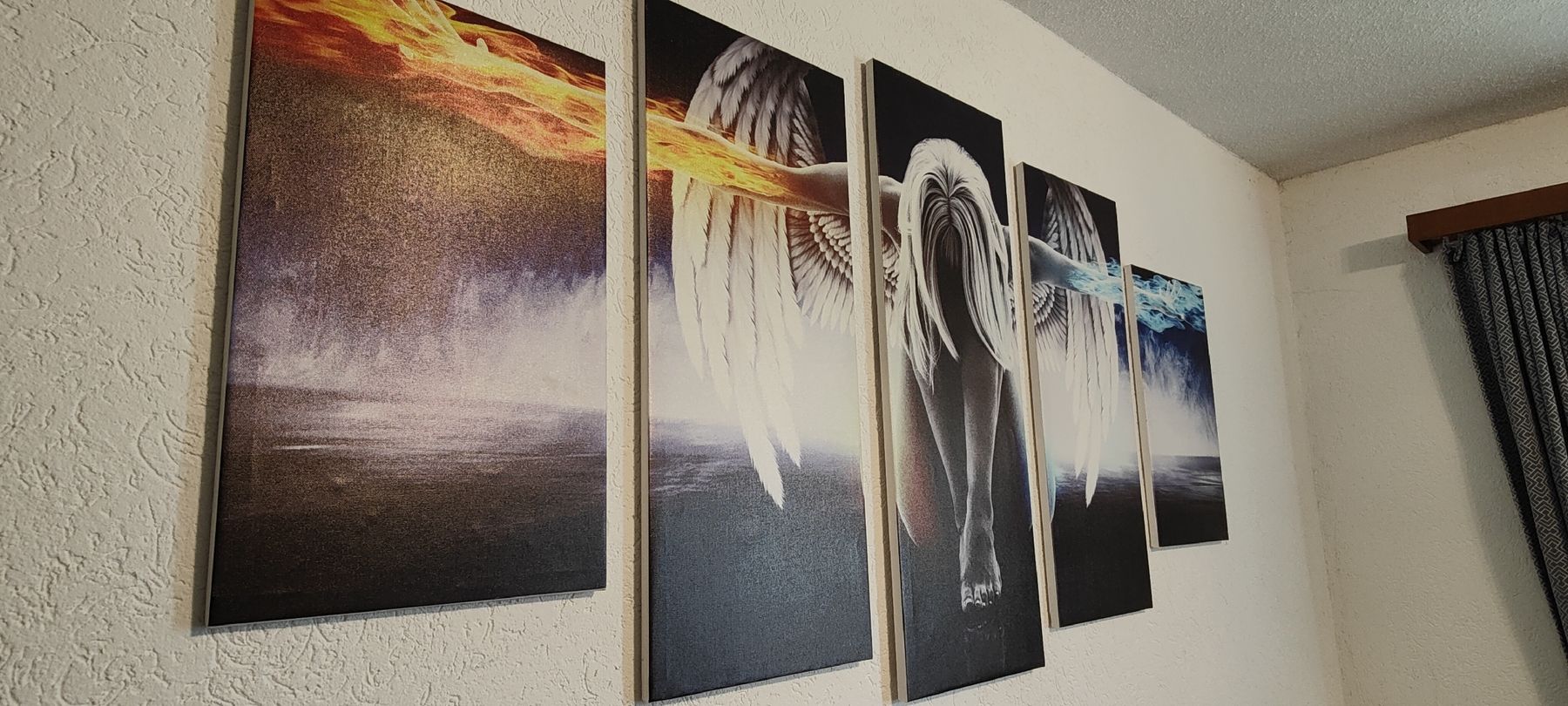 Foto & Immagini: Mehrteiliges Bild Engel Feuer Eis – Usato da Bönigen venduto da Phisto88 1