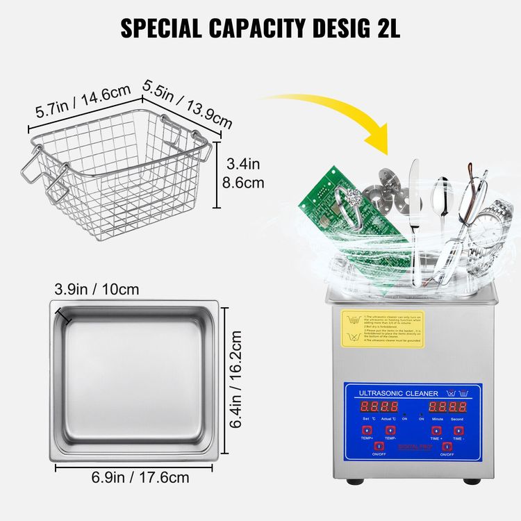 Vgt-6250 2,5l Tragbarer Digitaler Ultraschallreiniger Mit Entgasungsfunktion Zahnprothesenreiniger Ultraschall-obst- Und Gemüsereiniger - Buy Product on