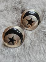 Vintage Silber Mond/Stern Ohrclips, whs. Mexico
