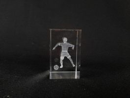 Kristallglas 3d-Fussball