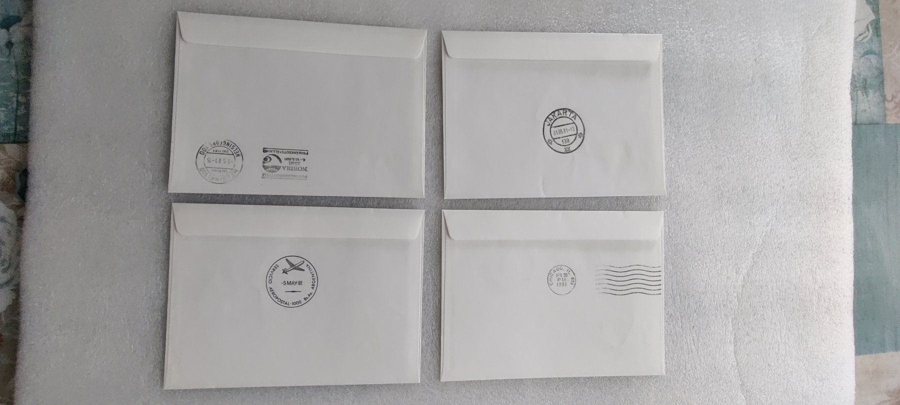 Tutti i francobolli: 4 Stück PRO Aero Flug Schweizer Briefmarken1981 – Usato da Zürich venduto da sendbad 5