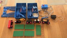 LEGO Eisenbahn Konvolut 4,5V mit Schienen & Weichen