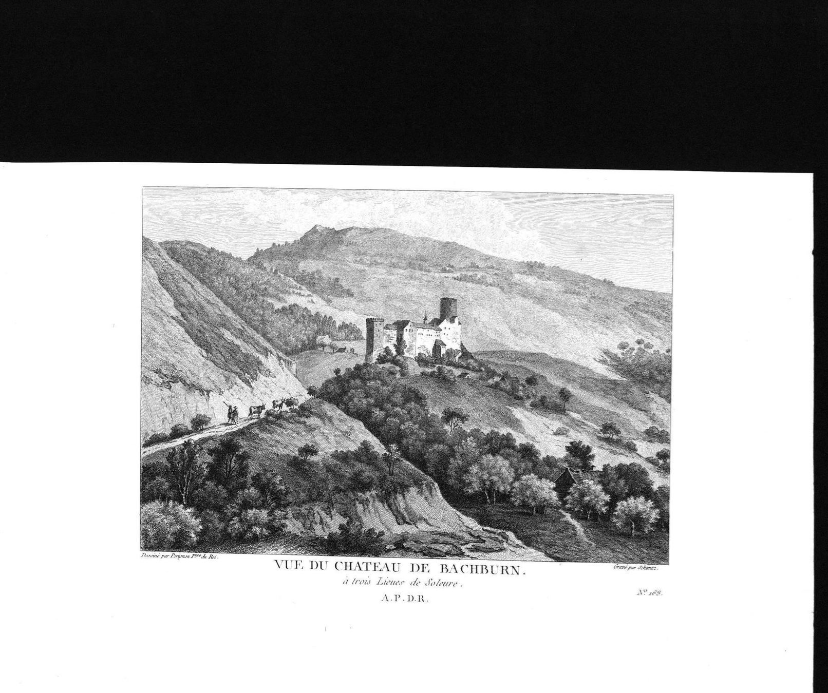 Stiche: Bechburg Originalkupferstich 1780 – Gebraucht aus Rafz von Helvet32 1