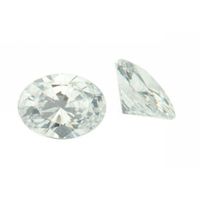 Zirkonia Weiss / 6x8mm Oval / 3Stk