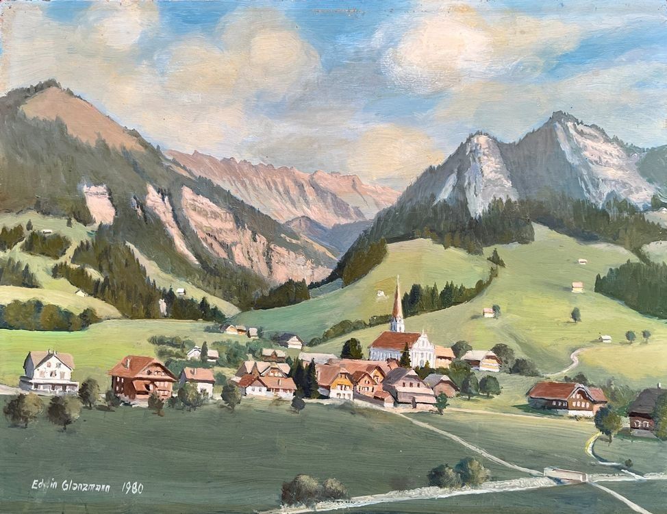 Dipinti: Gemälde - Edwin Glanzmann  / Entlebuch 1940 – Usato da Luzern venduto da Xzoro 6