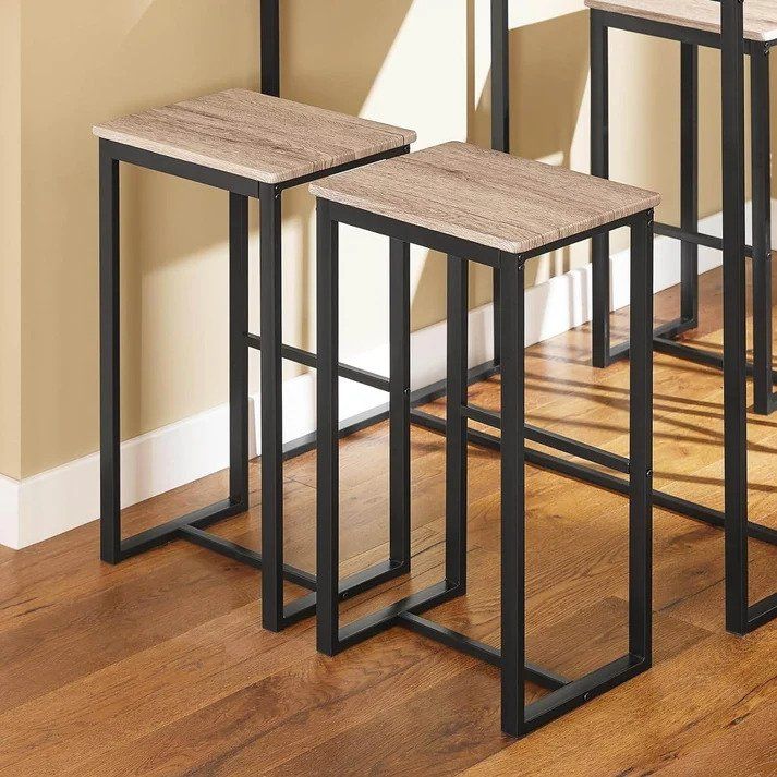 Tischset: Bartisch mit 4 Hockern Bartisch Set Stehtisch 5-teilig Holz – Neu und originalverpackt aus Kreuzlingen von DealBlitz 4