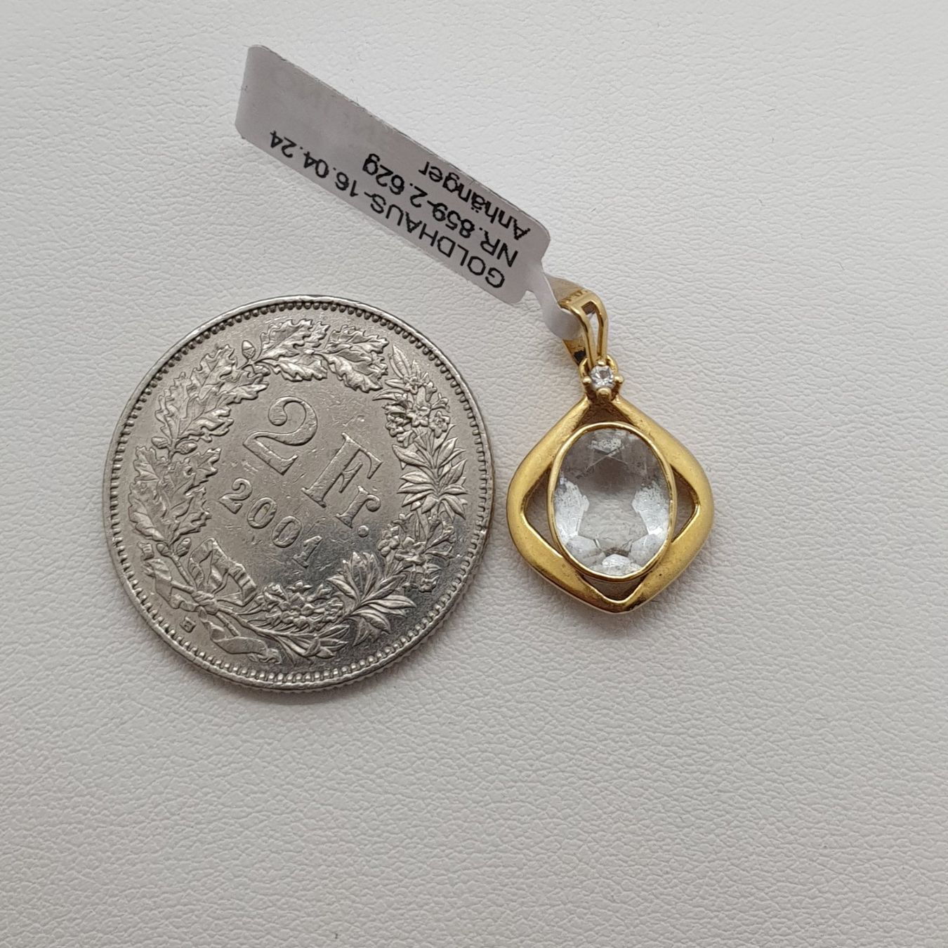 Anhänger: Echt 18K Gold - Diamant Anhänger – Gebraucht aus Luzern von Luzern-Goldhaus 3
