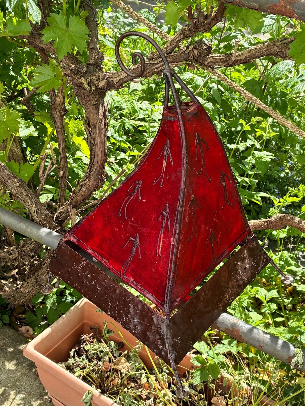 Lampade: Hennalampe rot aus Marokko – Usato da Zürich venduto da thetschi 1