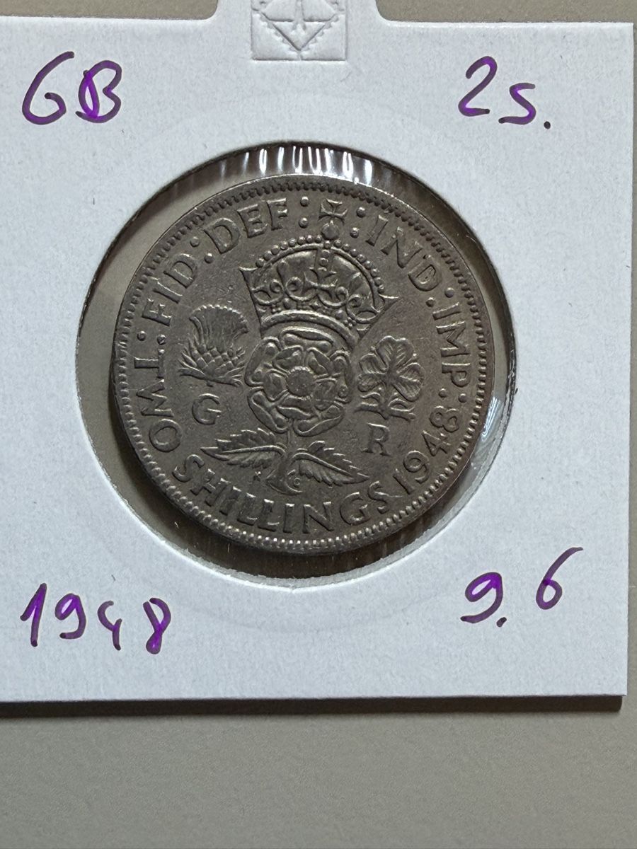 Tutti le monete: GB - 2 shilling - 1948 - G6 – Usato da Payerne venduto da Mike1682