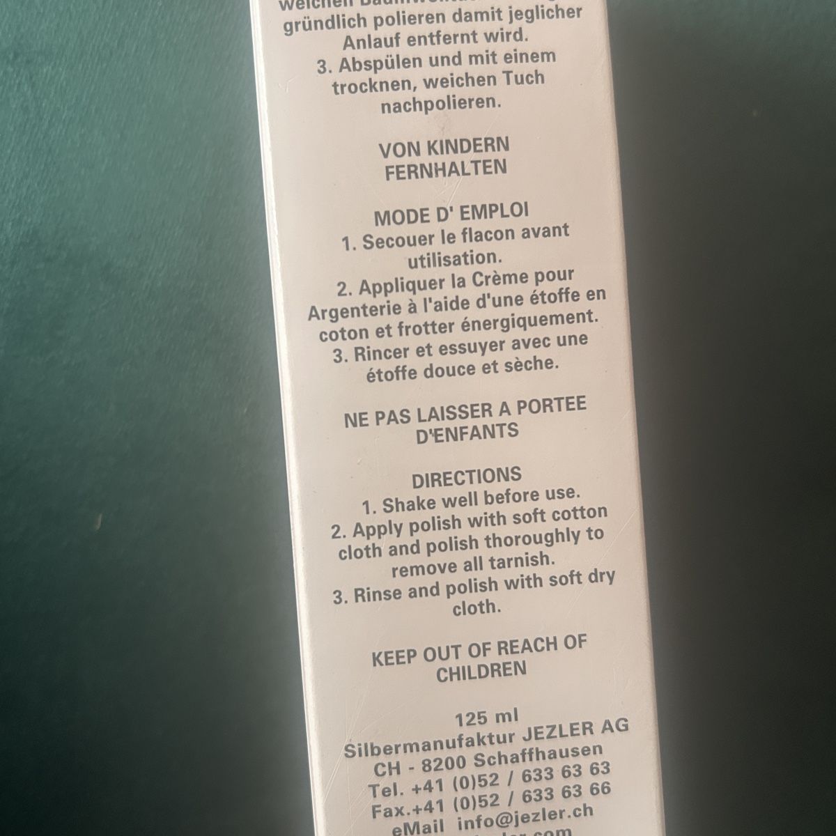 Prodotti di pulizia: Silver polish 125 ml new – Nuovo e nell'imballaggio originale da Laufen venduto da belleskulptur 2