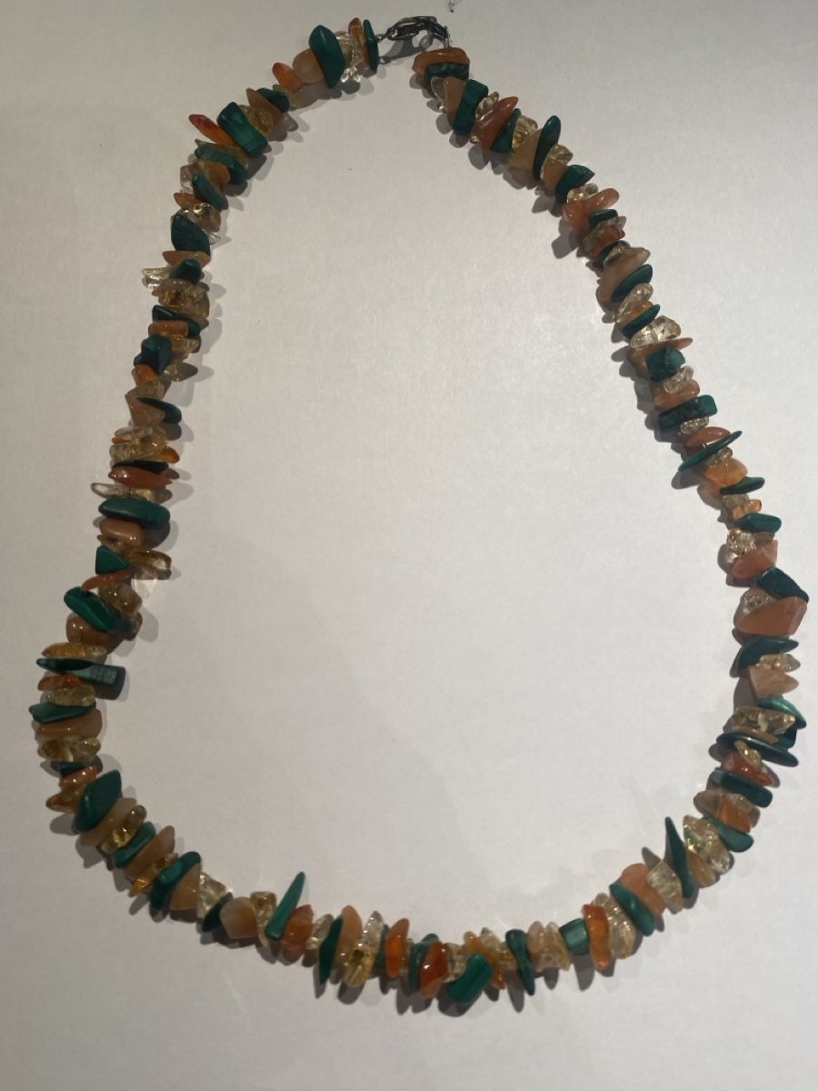 Catenine: Edelsteinkette Malachit, Karneol und Citrin – Nuovo (secondo la descrizione) da Männedorf venduto da Maru83