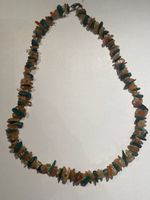 Edelsteinkette Malachit, Karneol und Citrin