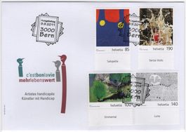 Künstler mit Handicap Serie mit TAB (it) - illustrierter FDC