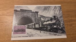 1982 FDC Maximumkarte 100 Jahre Gotthardbahn