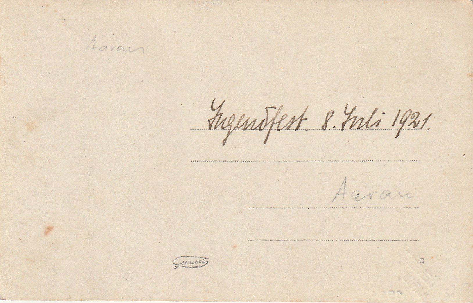Cartoline postali: Aarau Festumzug 1921 – Usato da Rorschacherberg venduto da fratovi2 1