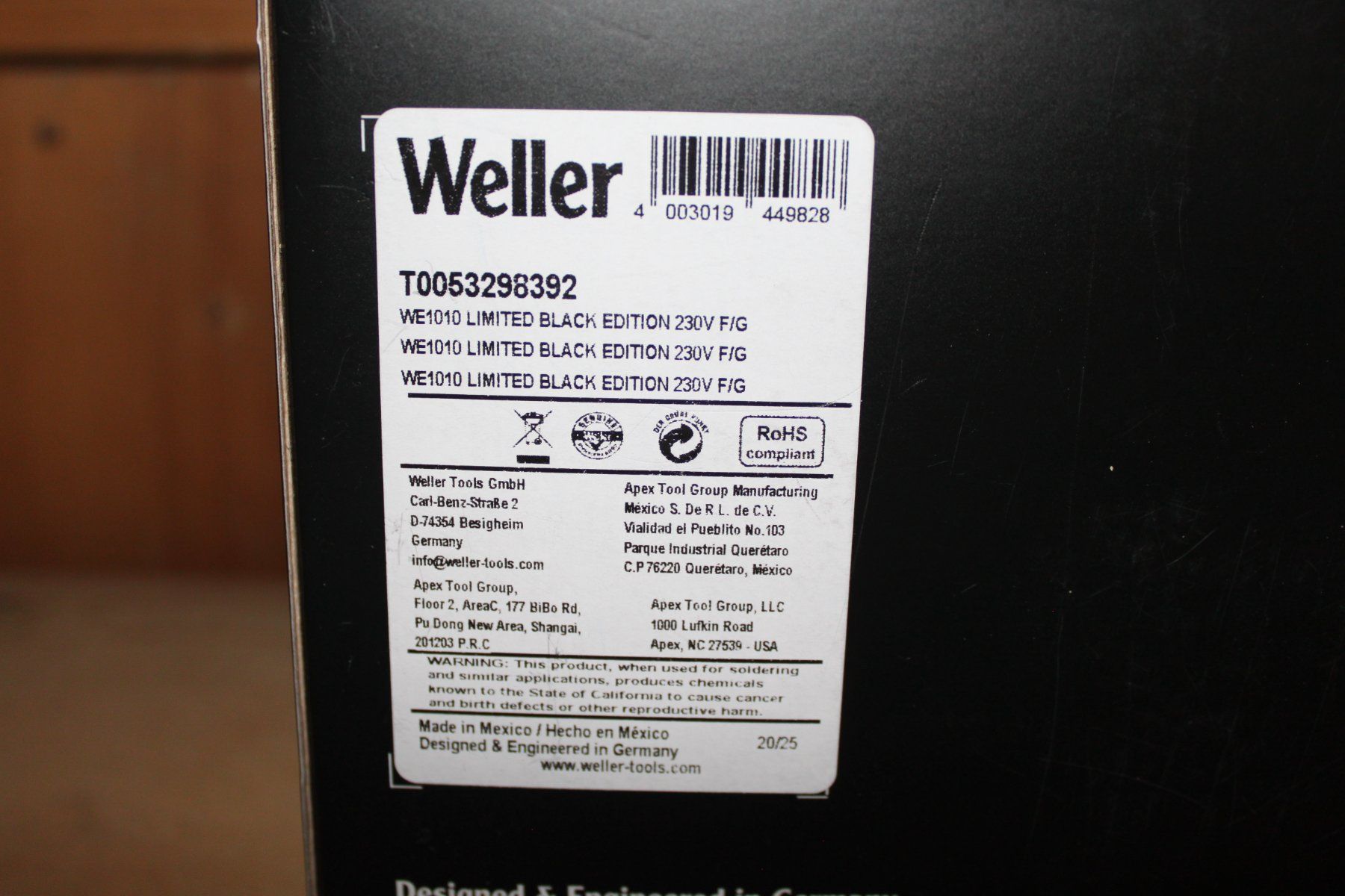 Weller Saldatori: Weller Erem WE1010 Limited Black Edition – Nuovo e nell'imballaggio originale da Domat-Ems venduto da Oiteli68 9