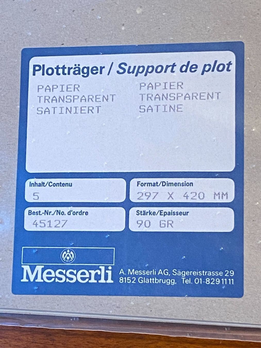 Carta: 4 Sorten Technisches Zeichen- (Plotter) Papier A3 (je 5 Bl.) – Nuovo (secondo la descrizione) da Unterengstringen venduto da Lastchance 1