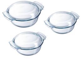 Pyrex Classic 3 Stk. Kasserollen rund 1.0 / 1.5 / 2.5 Liter