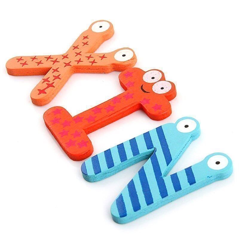 Magnete: 26 HOLZBUCHSTABEN - MAGNET - ALPHABET – Neu und originalverpackt aus Kriens von swissgadget 1
