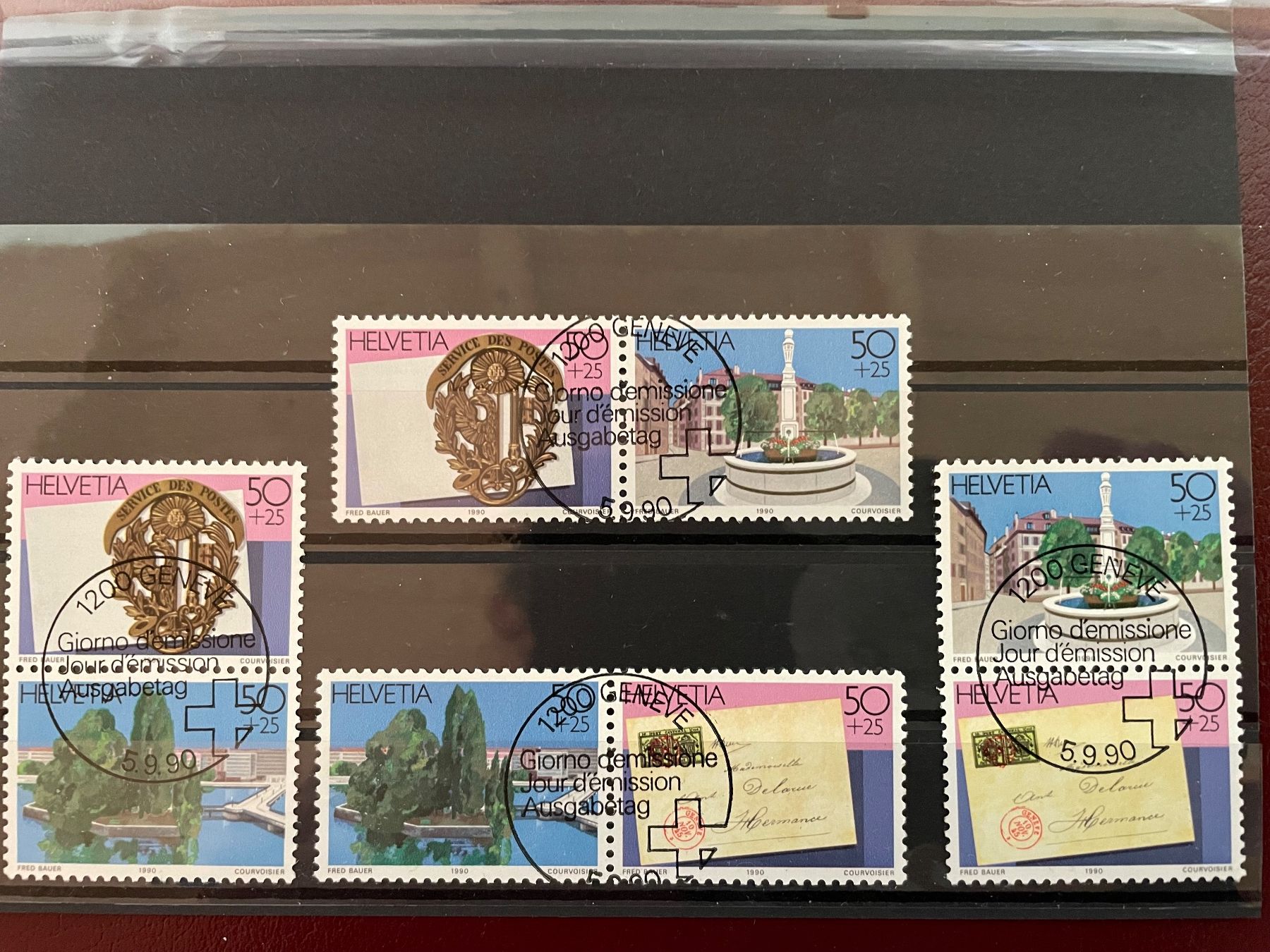 Tutti i francobolli: 1990 Genf - Genève ET Vollstempel – Usato da Faido venduto da Luca555