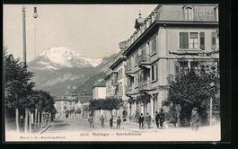 AK Meiringen, Hotel Post mit Wylerhorn