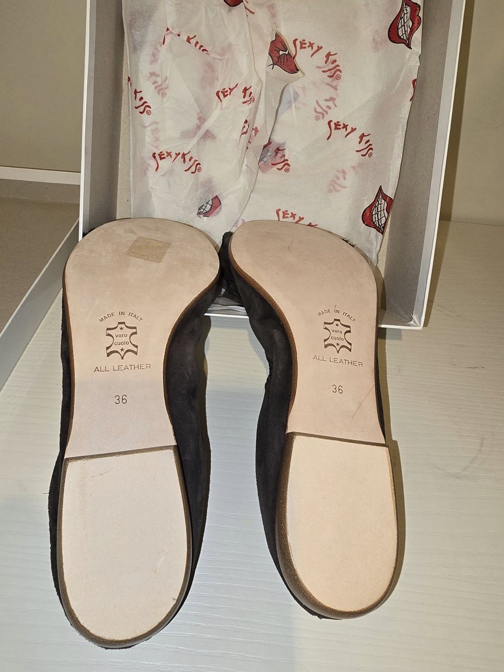 Damenschuhe: Ballerinas Camoscio - EU 36 Echt Leder – Neu und originalverpackt aus Chiasso von Arina888 4