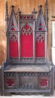 ❤ Seltene Gotische Gotik Sitzbank mit Truhe um 1750 👀 ?