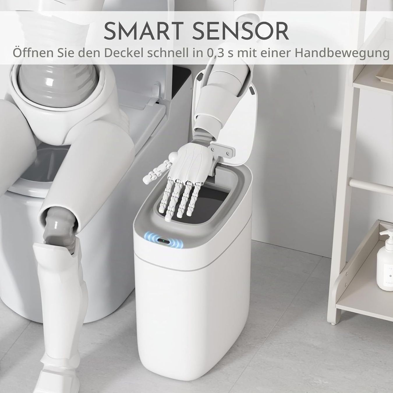 Poubelles: Mülleimer Automatisch Sensor 9,5L Schmal Wasserdicht Deckel – Neuf avec emballage d'origine à Hallau par Sale50OFF 4