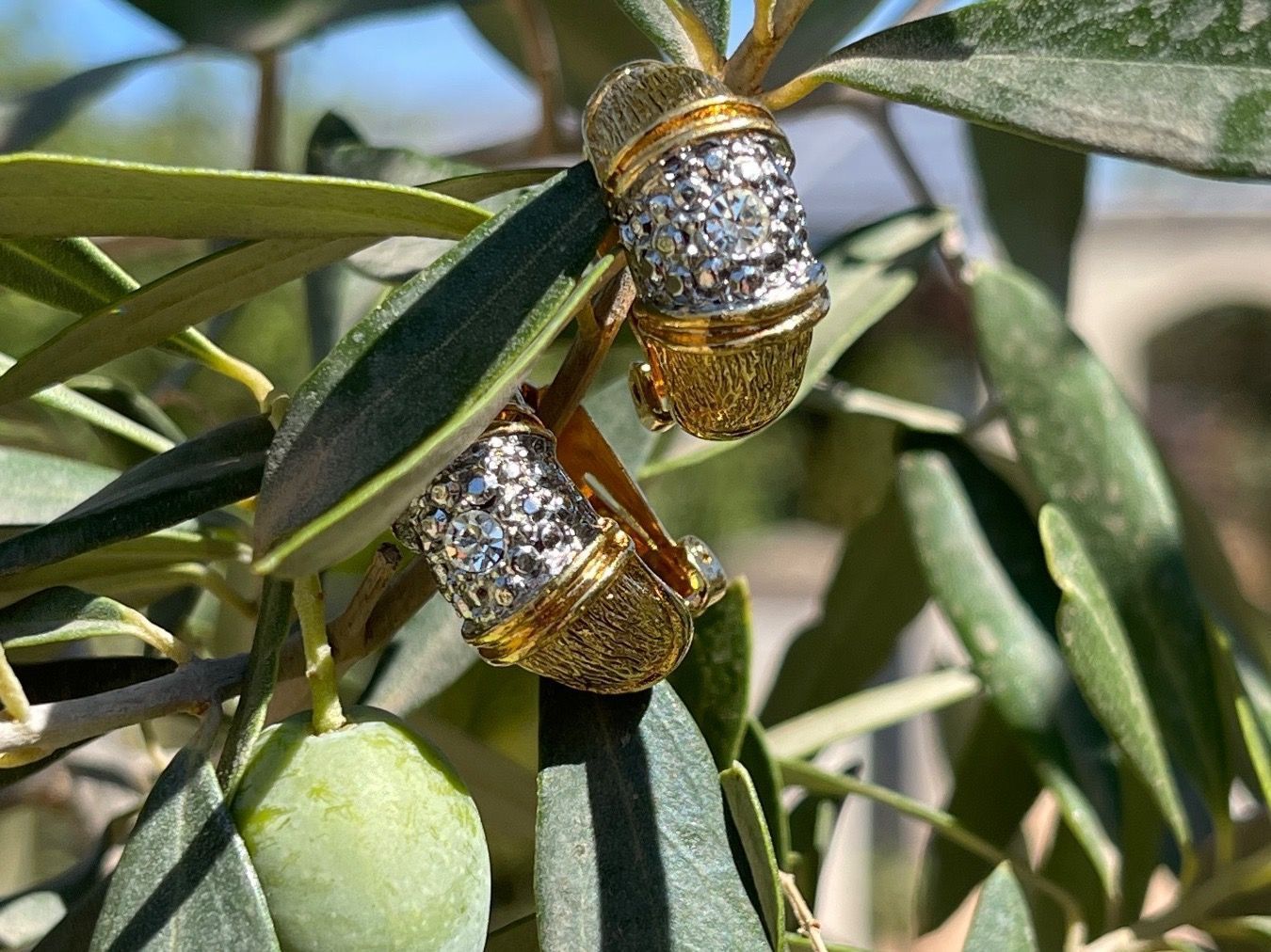 Orecchini pendenti & Orecchini a lobo: Wunderschöne Vintage Ohrringe Clips mit gold Plating – Usato da Winkel venduto da Luxtime 6