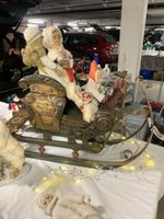 Traumhafter alter handbemalter Prunk Holzschlitten