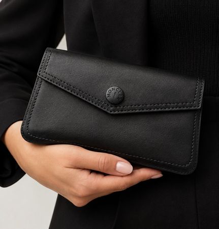 🖤Original MONCLER Clutch|Pochette|Tasche|Lamm Leder|Schwarz