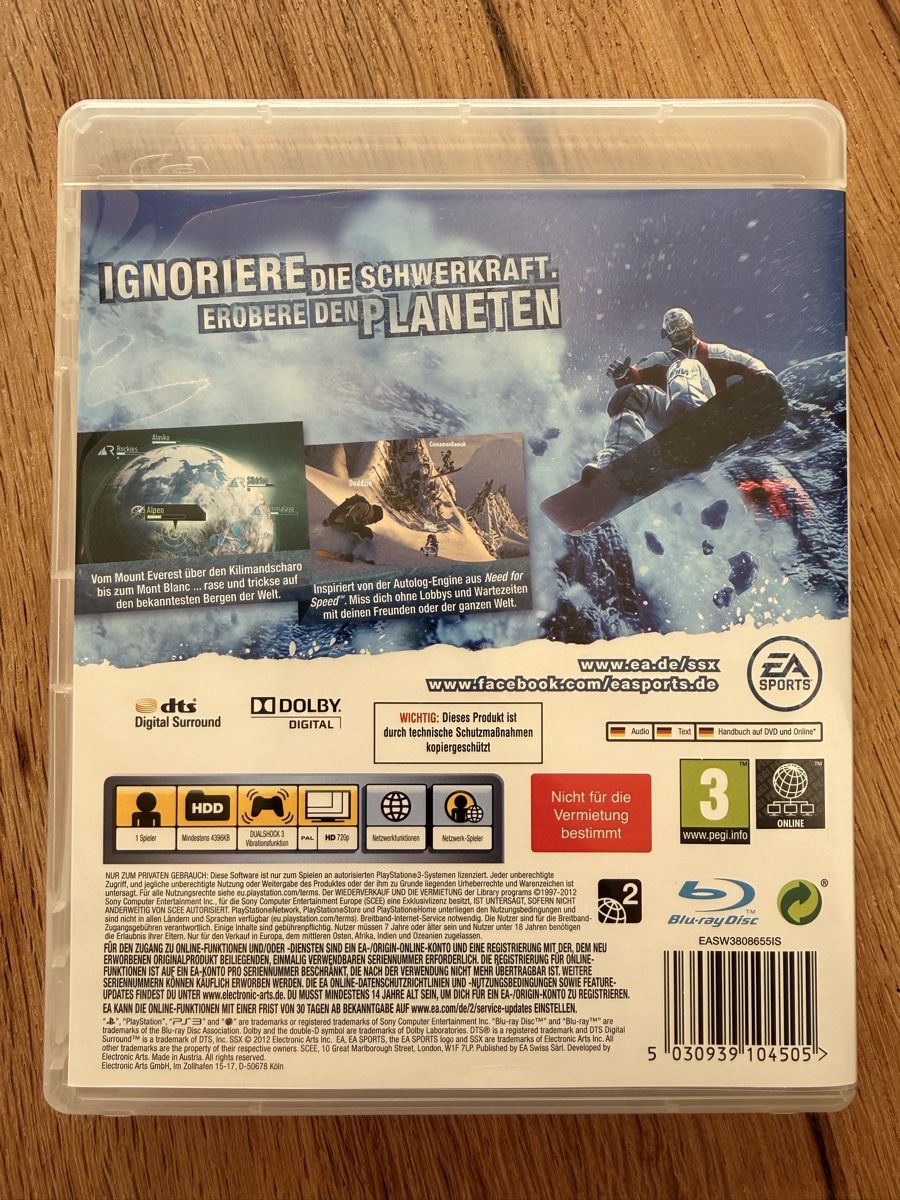 Sony Spiele: PS 3 SSX – Neu (gemäss Beschreibung) aus Kriens von Genschi 1