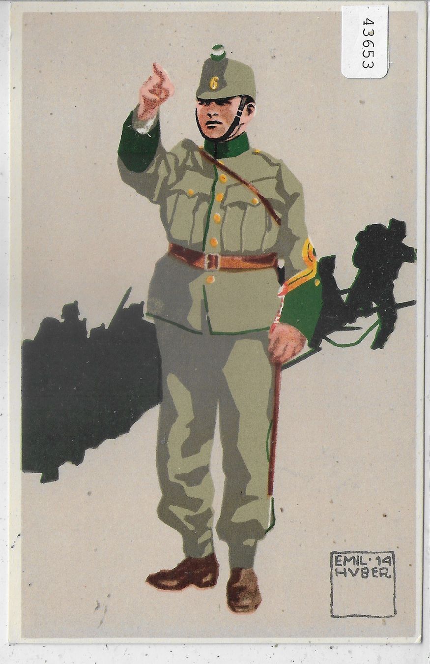 Ansichtskarten: Armee Suisse - Felduniform - Feldweibel - Litho – Gebraucht aus Ettingen von Kartenplanet