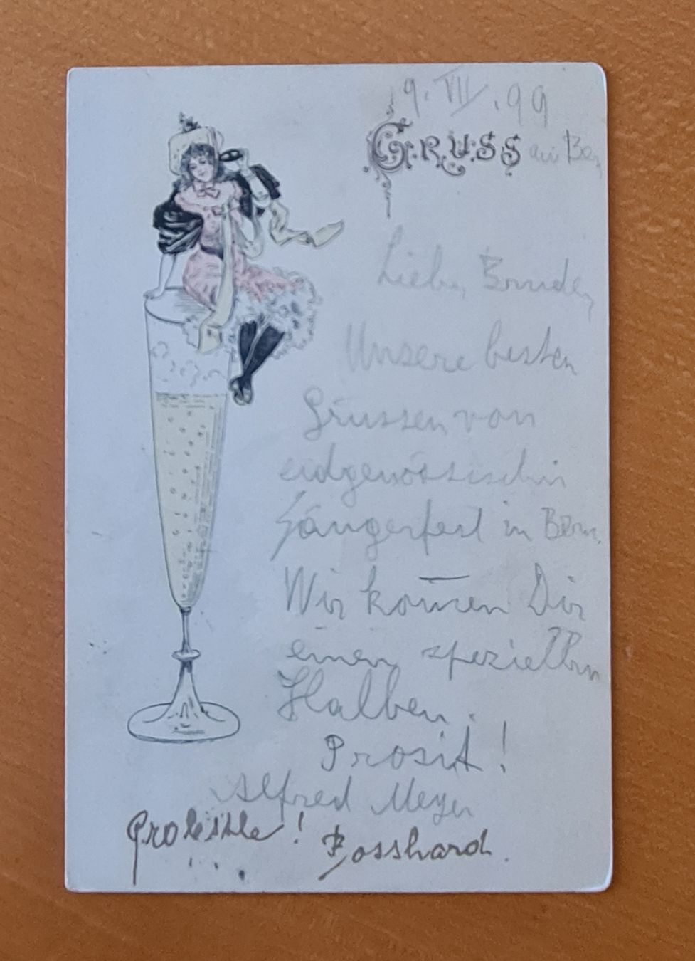 Cartoline postali: Eidg. Sängerfest 1899 Bern – Usato da Ebikon venduto da Donar50