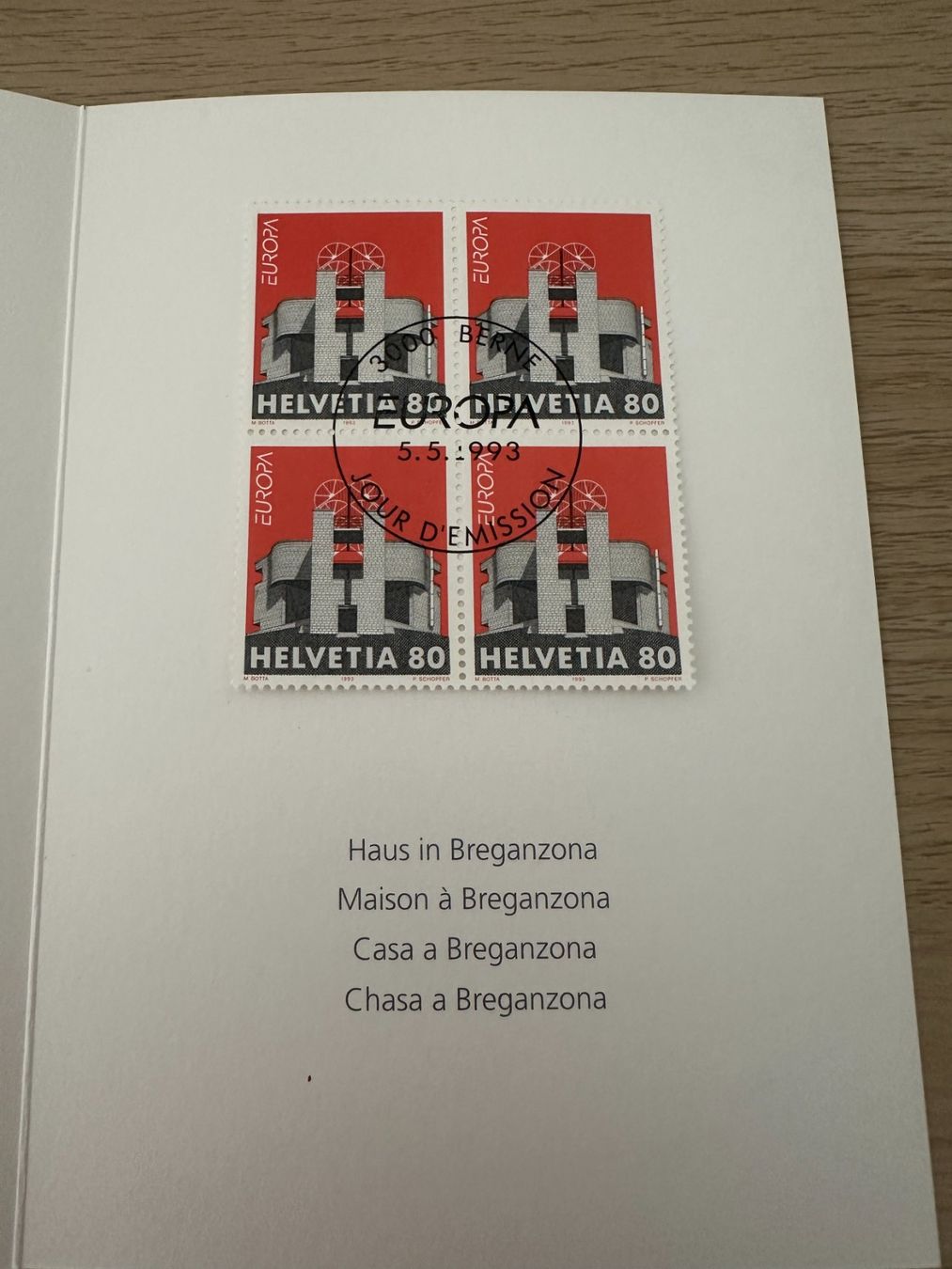 Tutti i francobolli: Briefmarken "Europa 1993" – Usato da Urdorf venduto da Erika666 2