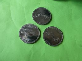3 Shell-Sammlermedaillen Automobile
