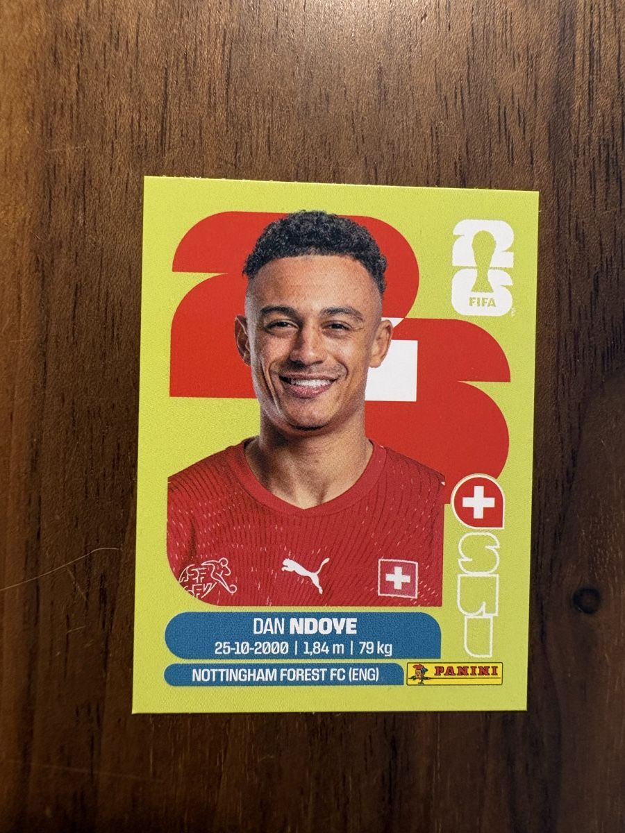 Panini Carte collezionabili: Panini WM 2026 Dan Ndoye Sticker – Nuovo (secondo la descrizione) da Menznau venduto da Hetfield85